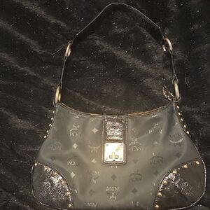 MCM Black and Gray Shoulder Bag